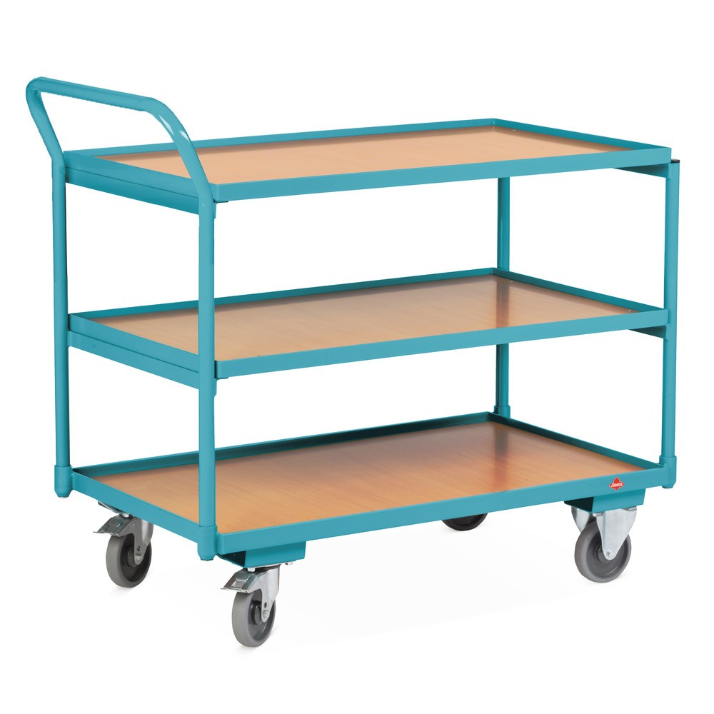 Número de imagen del producto 4: Carro con tablero Ameise®, manillar vertical, 3 pisos de 1.000 x 600 mm