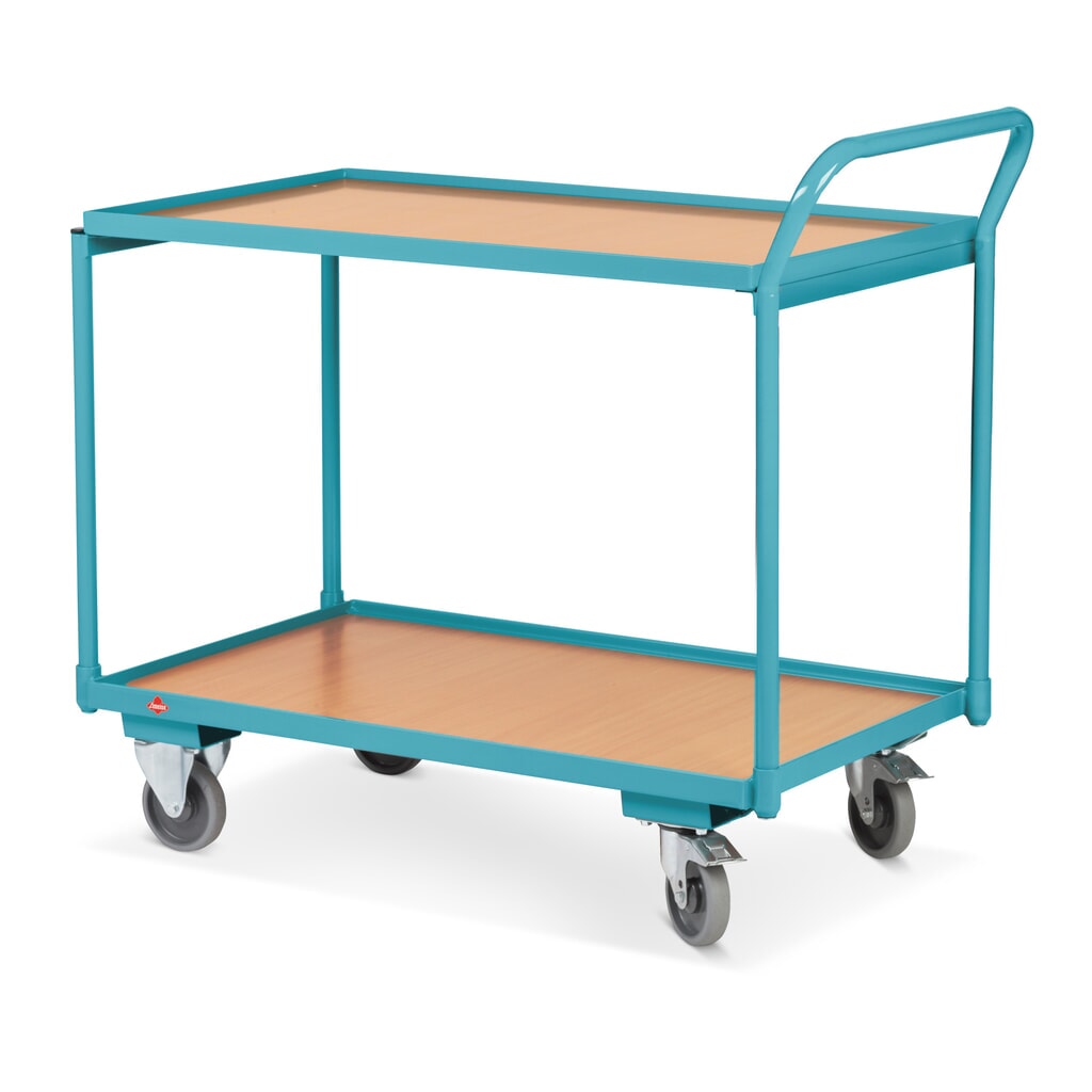 Carro con tablero Ameise®, manillar vertical, 2 pisos de 850 x 500 mm Número de imagen del producto 3: Carro con tablero Ameise®, manillar vertical, 2 pisos de 850 x 500 mm