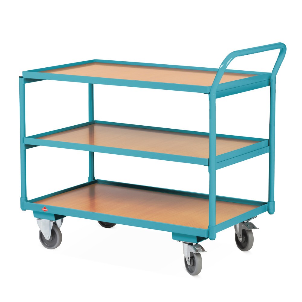 Número de imagen del producto 3: Carro con tablero Ameise®, manillar vertical, 3 pisos de 1.000 x 600 mm