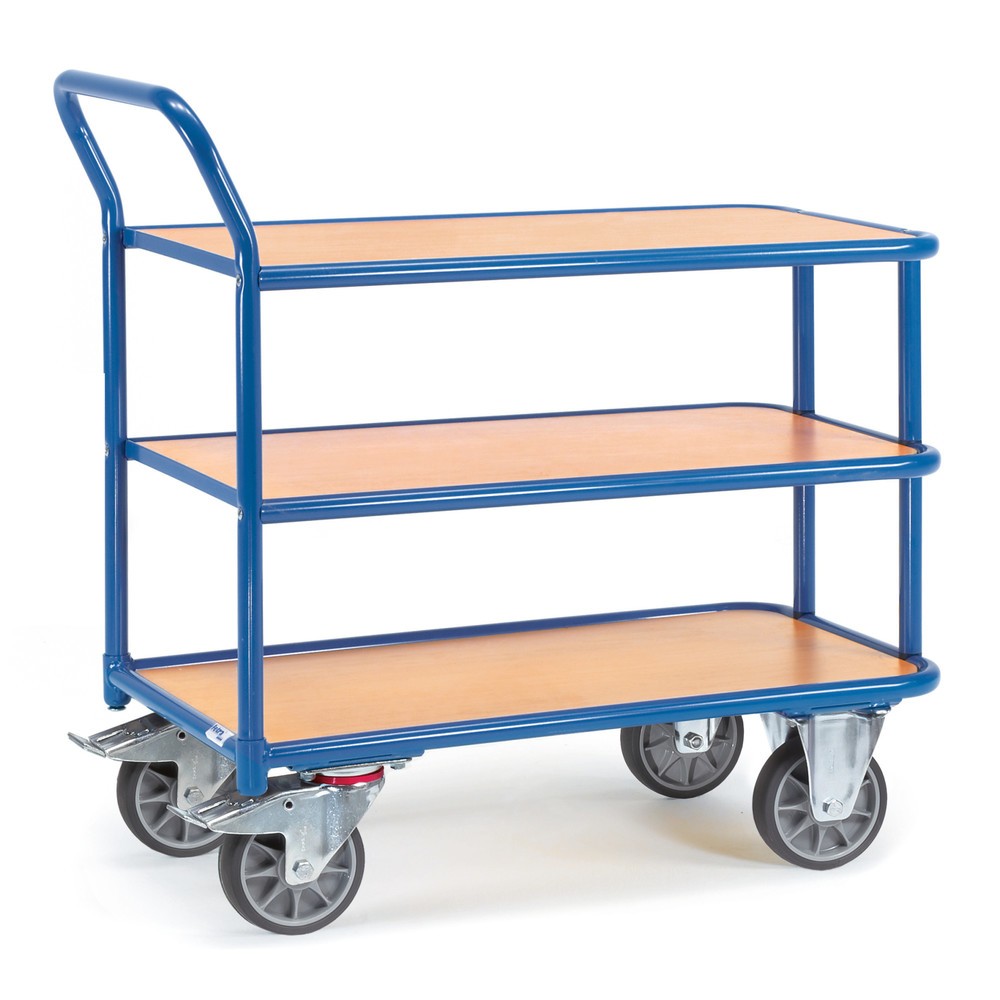 Imagen del producto: Carro con tablero fetra®, CC 400 kg, 3 pisos de 1.000 x 700 mm