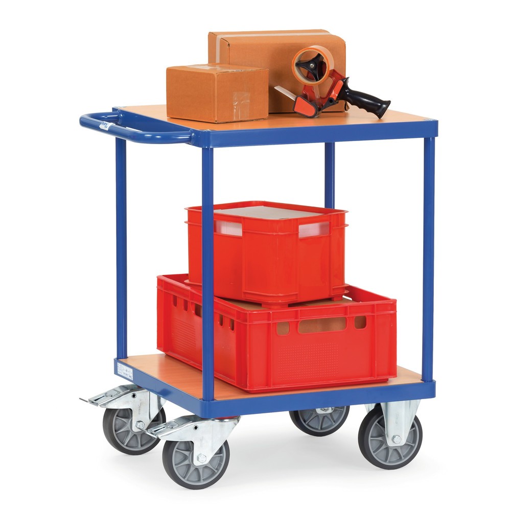 Número de imagen del producto 2: Carro pesado de montaje y con tablero fetra®, 2 pisos de 600 x 600 mm