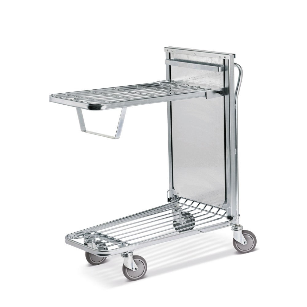 Imagen del producto: Carro de trasporte y almacenamiento con mecanismo de muelle, suelo abatible, superficie de carga A x F 397 x 790 mm