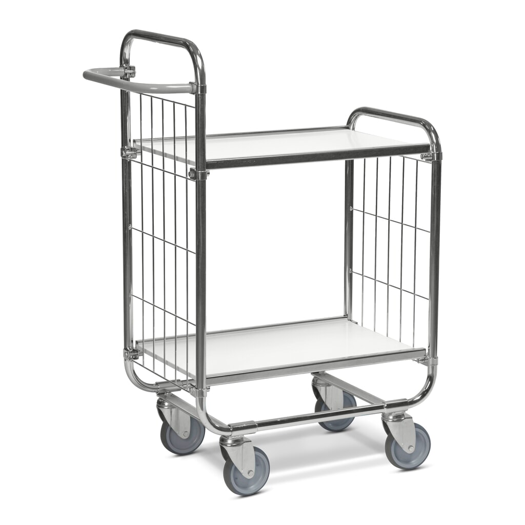 Carro con 2 estantes de rejilla, chapado en zinc, 2 estantes laminados de 620 mm x 425 mm Imagen del producto: Carro con 2 estantes de rejilla, chapado en zinc, 2 estantes laminados de 620 mm x 425 mm