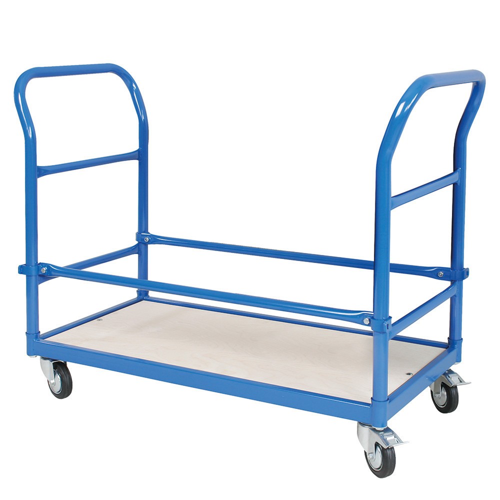 Imagen del producto: carro|plataforma para neumáticos BASIC, manillar por ambos lados, ancho de compartimento transparente 940 mm, capacidad de carga 100 kg