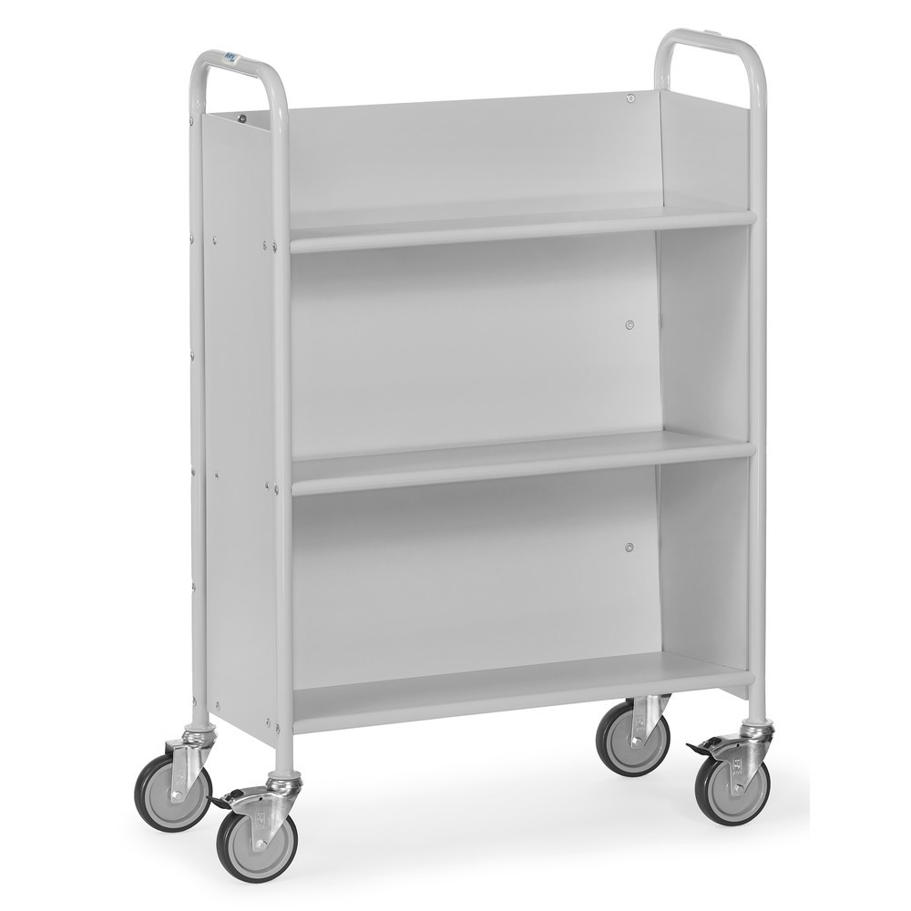 Número de imagen del producto 1: Carro de oficina y archivo fetra®, 2 compartimentos con panel trasero y estantes inclinados