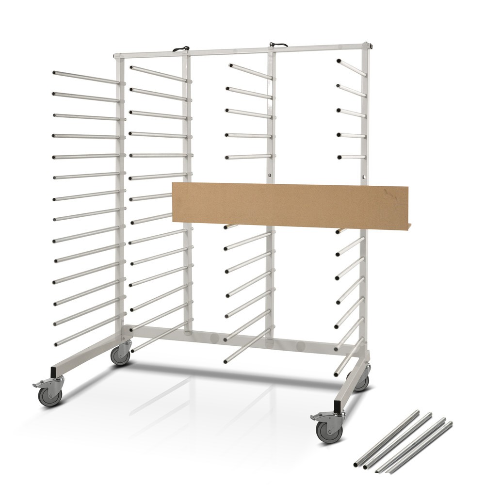 Número de imagen del producto 2: Carro de secado pintado, 4 x 14 varillas galvanizadas, capacidad de carga 300 kg
