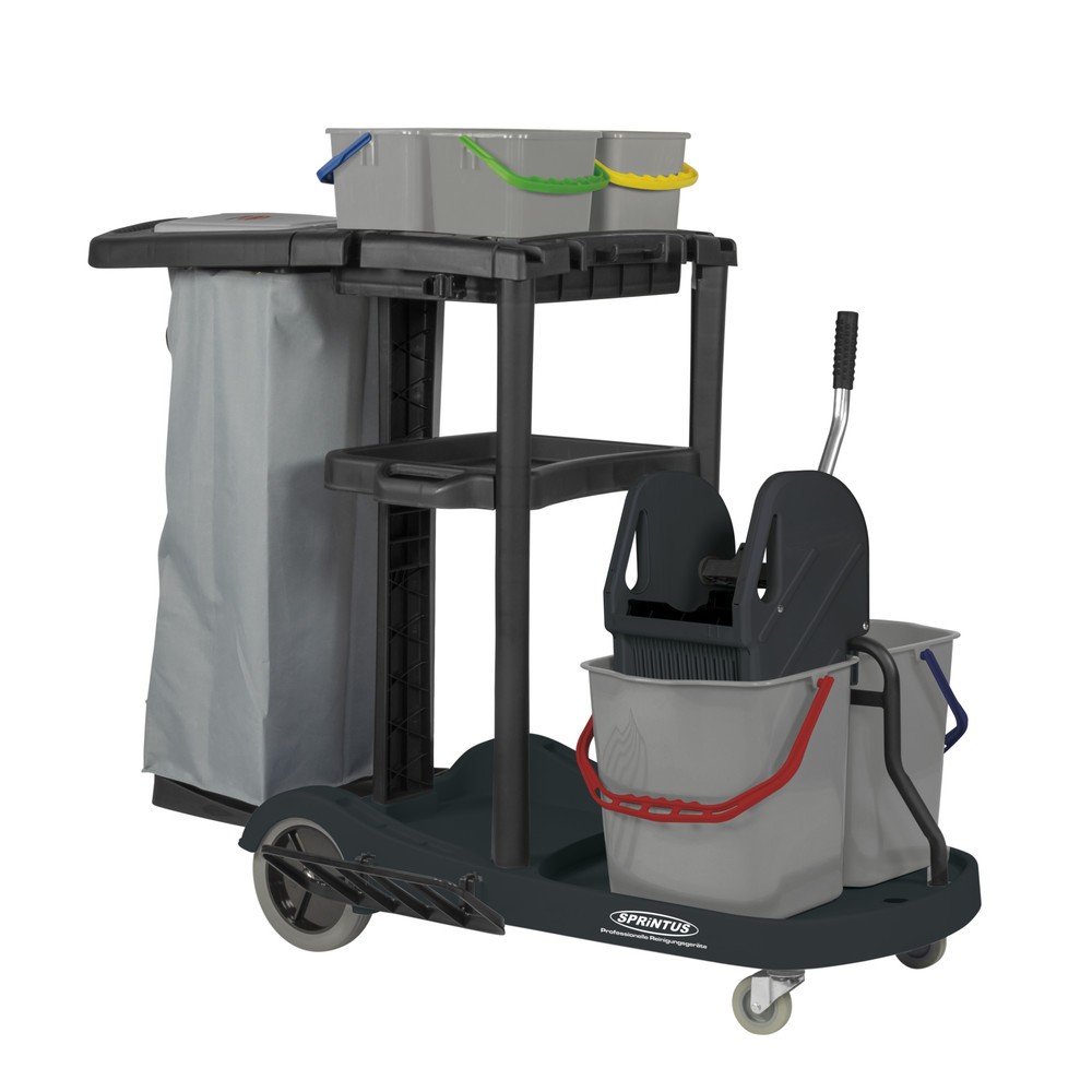 Imagen del producto: Carro de servicio SPRiNTUS, 2 cubos de 17 litros + 4x 4 litros