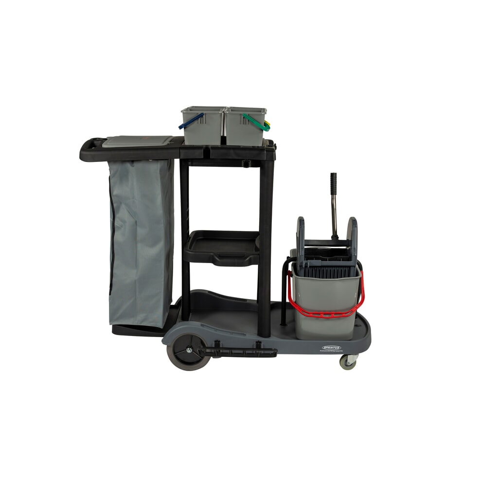 Carro de servicio SPRiNTUS, 2 cubos de 17 litros + 4x 4 litros Número de imagen del producto 5: Carro de servicio SPRiNTUS, 2 cubos de 17 litros + 4x 4 litros