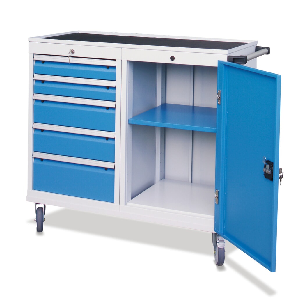 Imagen del producto: Carro de taller Bedrunka+Hirth, armario con 5 cajones, CC 500 kg