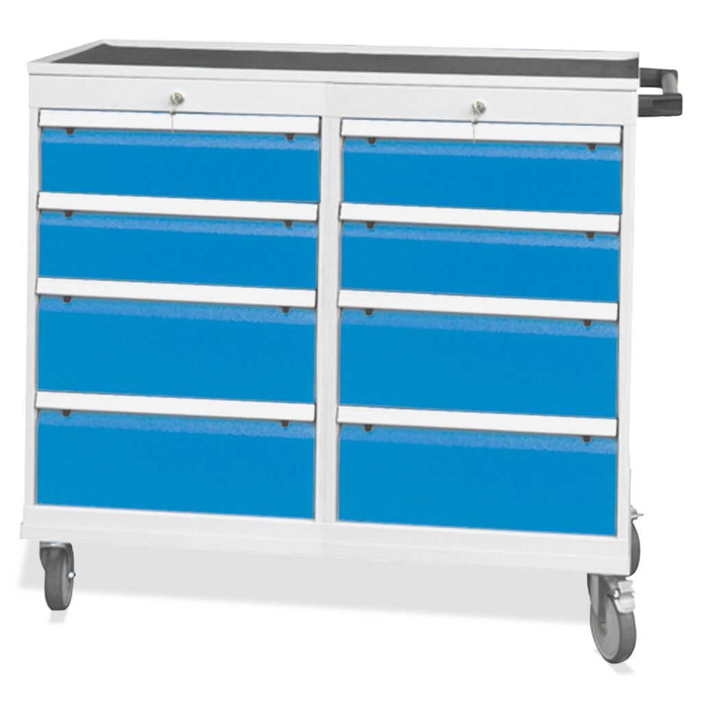 Carro de taller Bedrunka+Hirth con 2 x 4 cajones, CC 500 kg Imagen del producto: Carro de taller Bedrunka+Hirth con 2 x 4 cajones, CC 500 kg