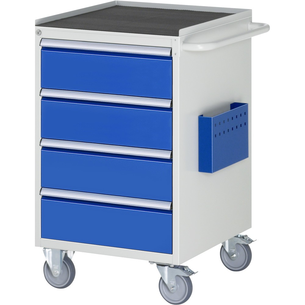 Imagen del producto: Carro de taller RAU serie 7000, HxAxF 975 x 580 x 650 mm, 4 cajones extraíbles al 90%, 4 x 180 mm, encimera de metal