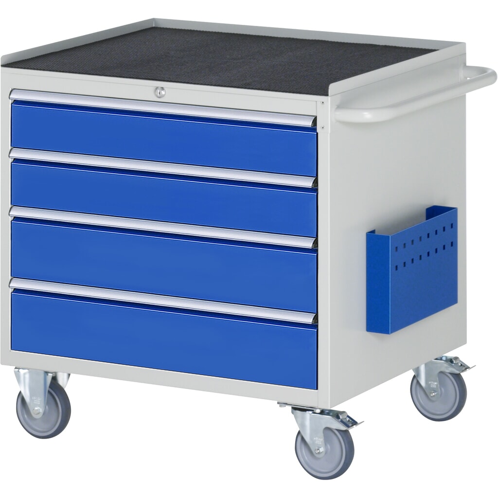 Imagen del producto: Carro de taller RAU serie 7000, HxAxF 795 x 770 x 650 mm, 4 cajones extraíbles al 90%, 2 x 120, 2 x 150 mm, encimera de metal
