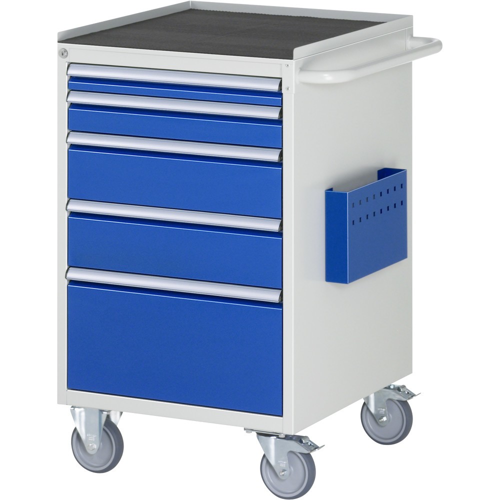 Imagen del producto: Carro de taller RAU serie 7000, HxAxF 975 x 580 x 650 mm, 5 cajones extraíbles al 90% 1 x 60, 1 x 90, 2 x 150, 1 x 270 mm, encimera de metal