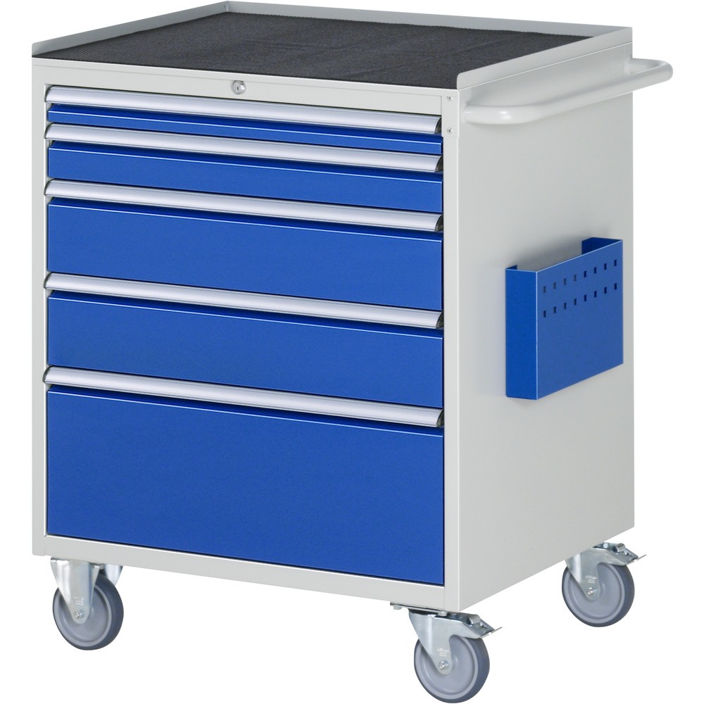 Imagen del producto: Carro de taller RAU serie 7000, HxAxF 975 x 770 x 650 mm, 5 cajones extraíbles al 90% 1 x 60, 1 x 90, 2 x 150, 1 x 270 mm, encimera de metal