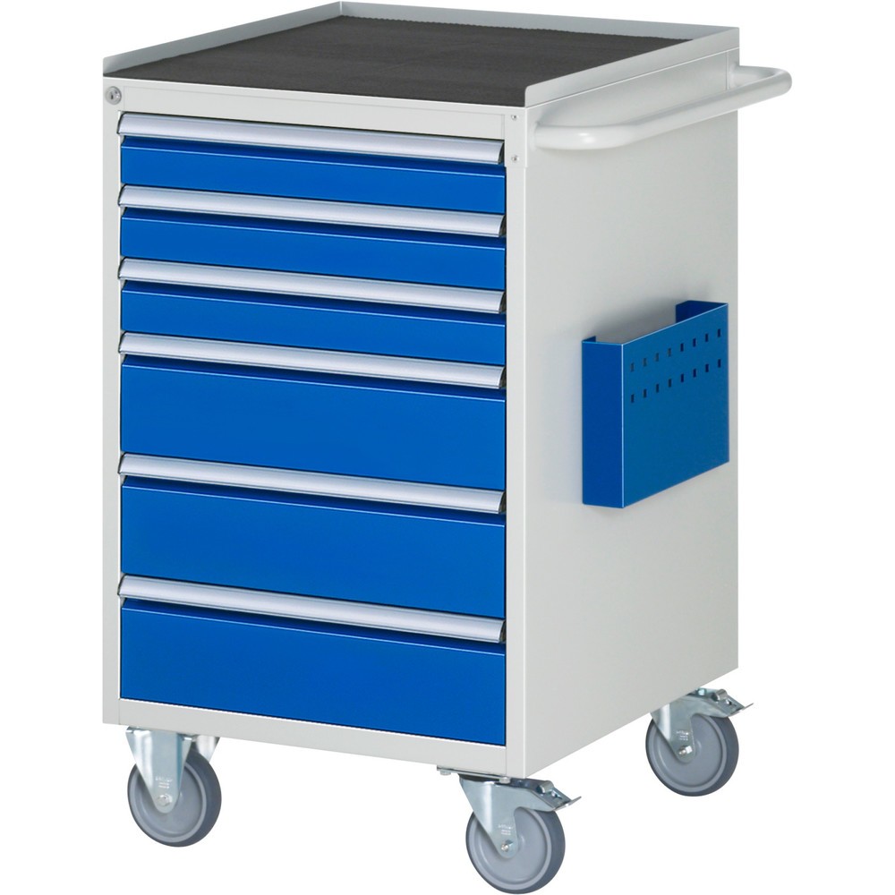 Imagen del producto: Carro de taller RAU serie 7000, HxAxF 975 x 580 x 650 mm, 6 cajones extraíbles al 90%, 3 x 90, 3 x 150 mm, encimera de metal
