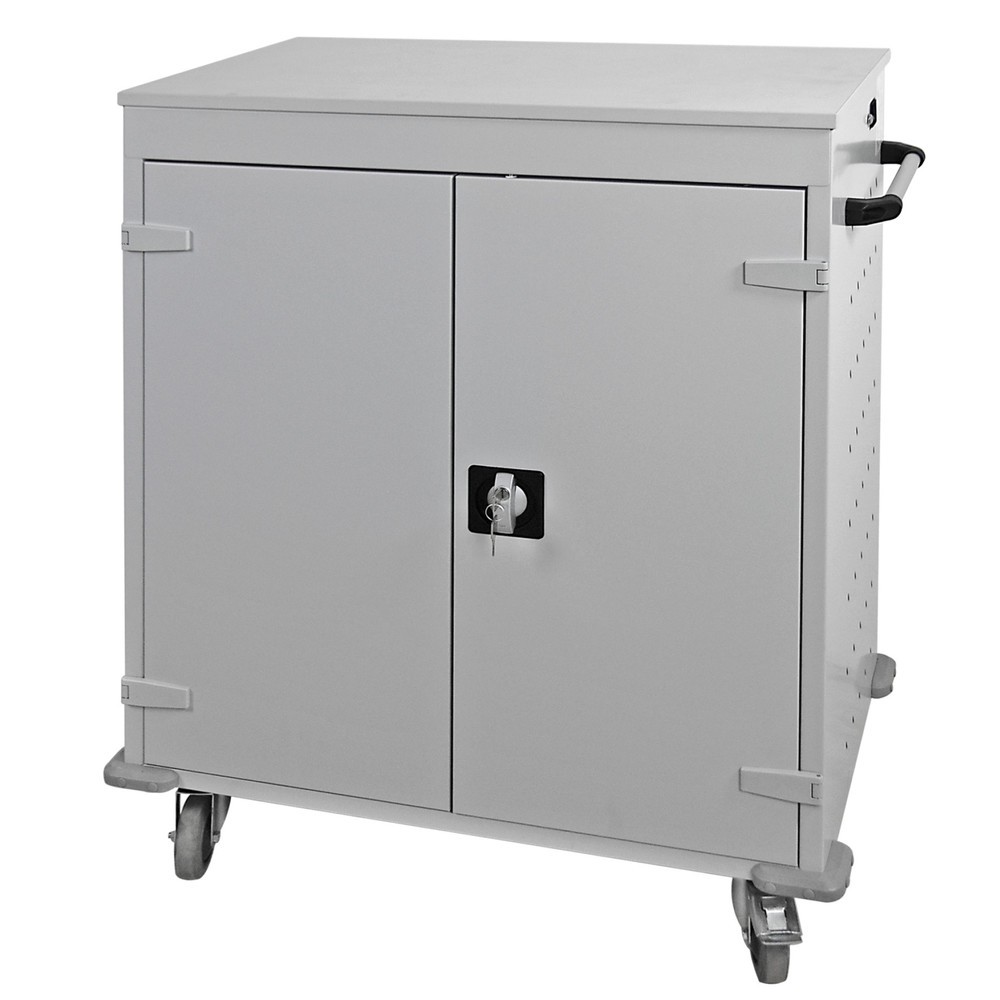 Número de imagen del producto 1: Carro de taquillas para ordenadores portátiles, HxAxF 1.060 x 920 x 500 mm, 16 compartimentos, con alimentación de corriente
