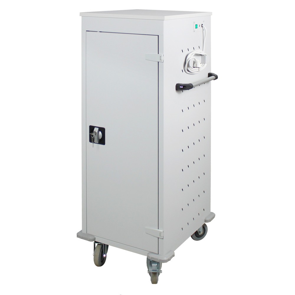 Número de imagen del producto 3: Carro de taquillas para ordenadores portátiles, HxAxF 1.250 x 530 x 500 mm, 10 compartimentos, con alimentación de corriente
