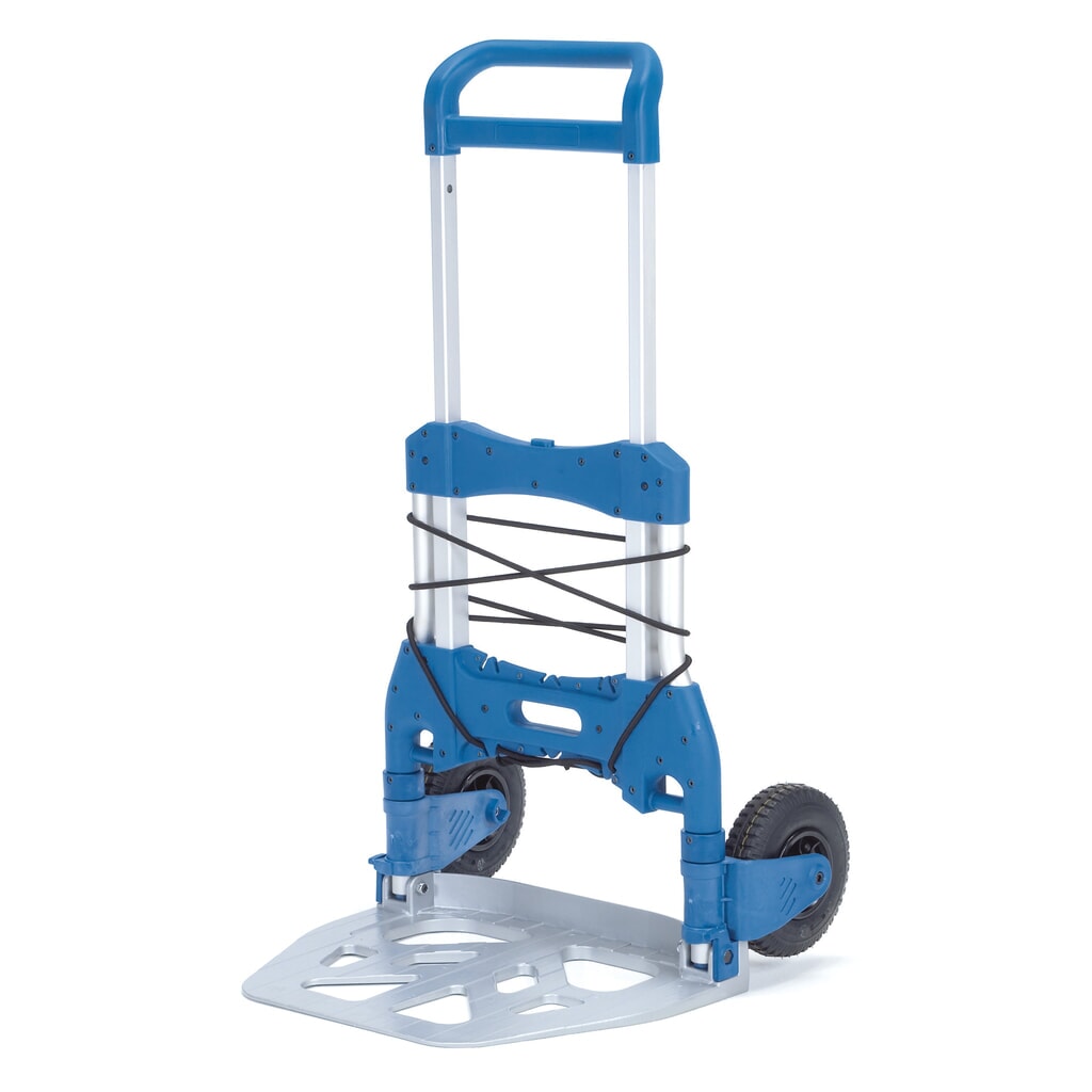 Imagen del producto: Carro de transporte abatible de aluminio fetra®, capacidad de carga 250 kg, pala An x Fo 595 x 450 mm