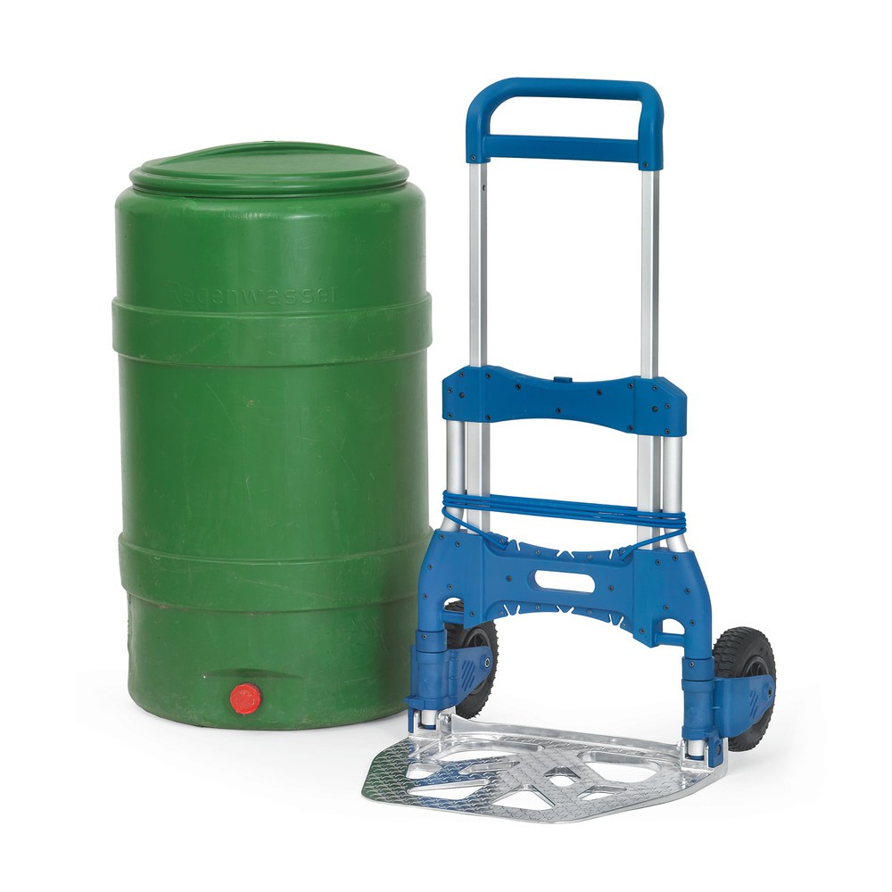Número de imagen del producto 2: Carro de transporte abatible de aluminio fetra®, capacidad de carga 250 kg, pala An x Fo 595 x 450 mm
