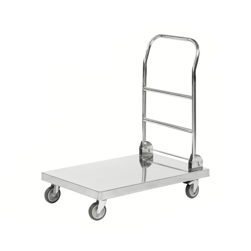 Imagen del producto: Carro de transporte, completo en acero inoxidable 18/0, superficie de carga: 520 x 825 mm (An x F)