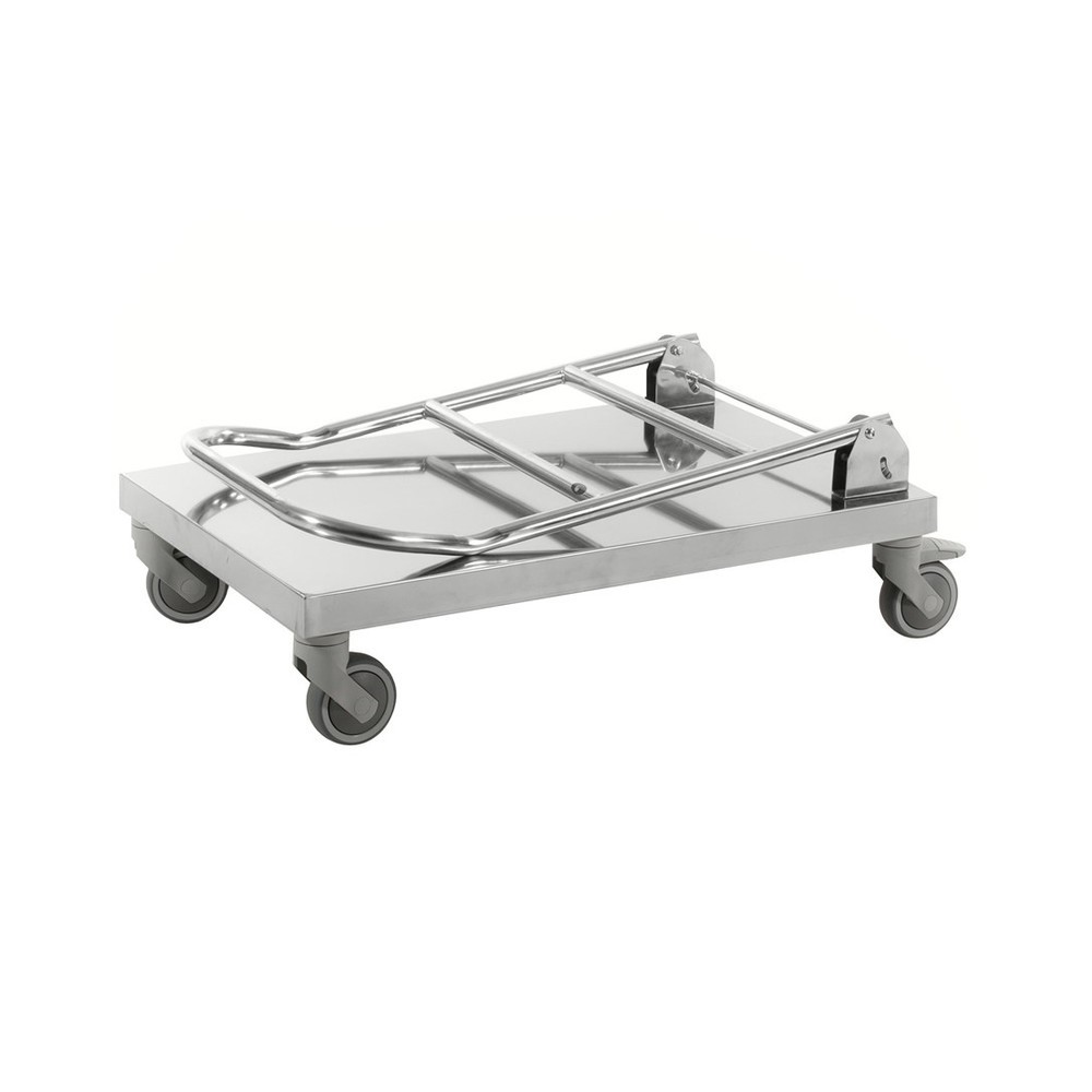Número de imagen del producto 2: Carro de transporte, completo en acero inoxidable 18/0, superficie de carga: 520 x 825 mm (An x F)