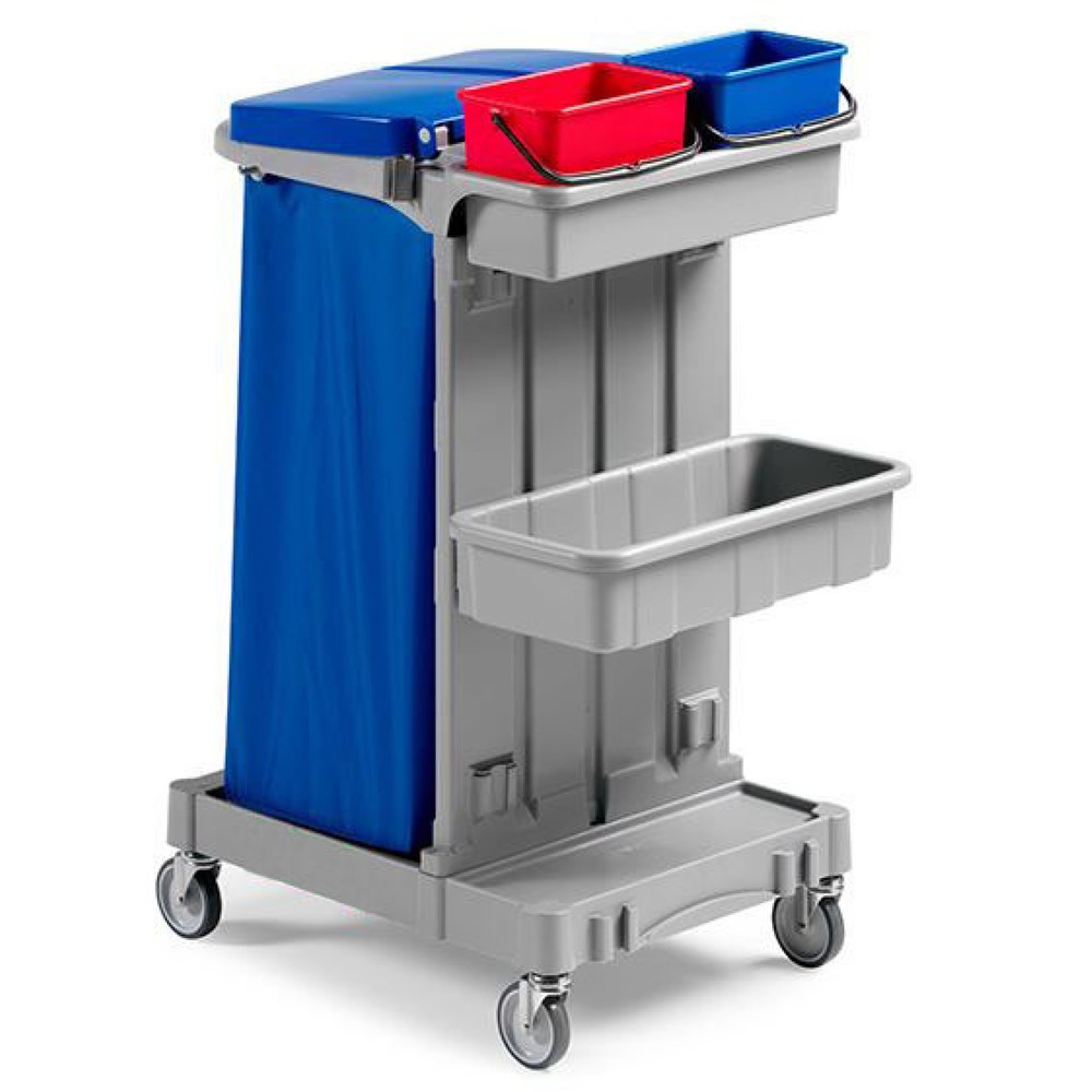 Imagen del producto: carro de transporte de limpieza Poly I, 2x 4 litros