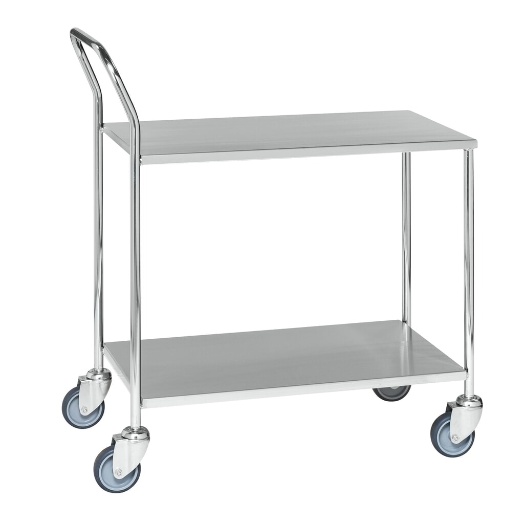 carro de transporte de mesa de acero inoxidable, H x An x F 960 x 430 x 840 mm Imagen del producto: carro de transporte de mesa de acero inoxidable, H x An x F 960 x 430 x 840 mm