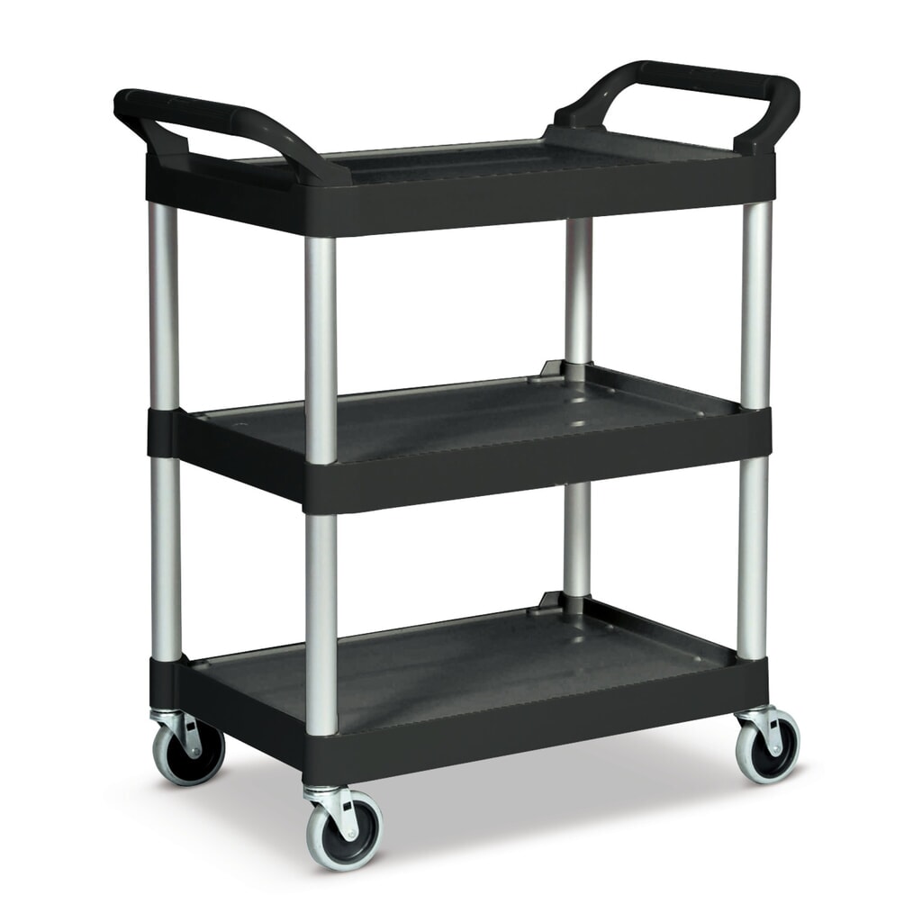 carro de transporte para servir Rubbermaid®, capacidad de carga 90 kg, negro Imagen del producto: carro de transporte para servir Rubbermaid®, capacidad de carga 90 kg, negro