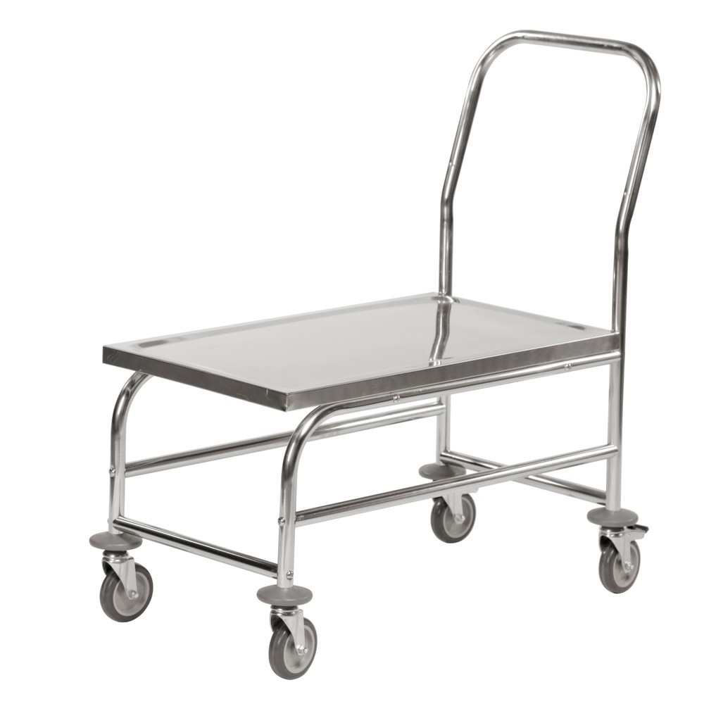 Imagen del producto: carro de transporte plataforma de acero inoxidable, H x An x F 925 x 490 x 850 mm