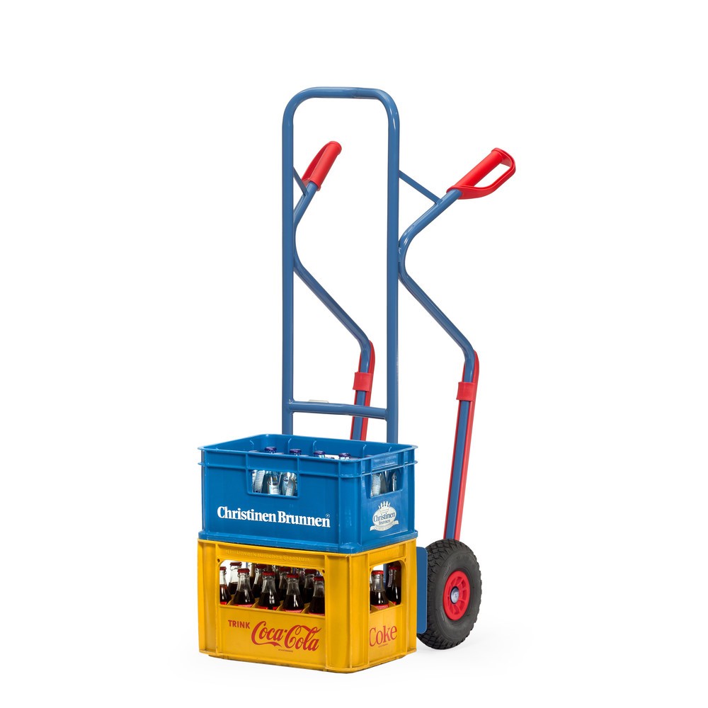 Número de imagen del producto 3: Carretilla apiladora fetra®, capacidad de carga 300 kg, pala An x Fo 320 x 250 mm, con conteras y bandajes de PU, azul brillante