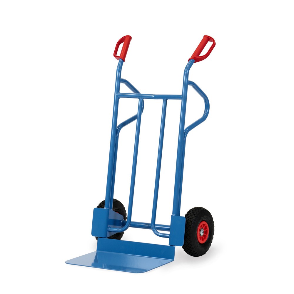 Número de imagen del producto 1: Carretilla apiladora fetra®, capacidad de carga 350 kg, pala An x Fo 480 x 300 mm, con estribo en bandeja, bandajes de PU