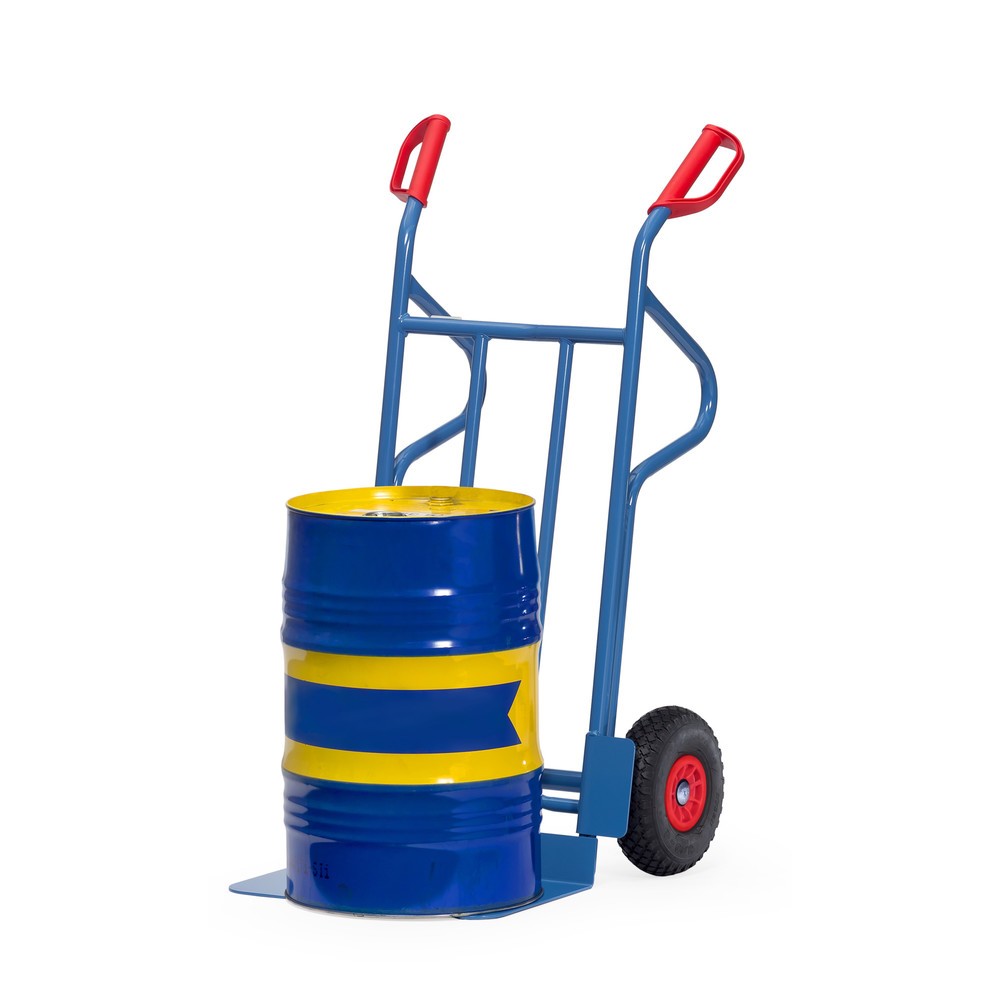 Número de imagen del producto 2: Carretilla apiladora fetra®, capacidad de carga 350 kg, pala An x Fo 480 x 300 mm, con estribo en bandeja, bandajes de PU