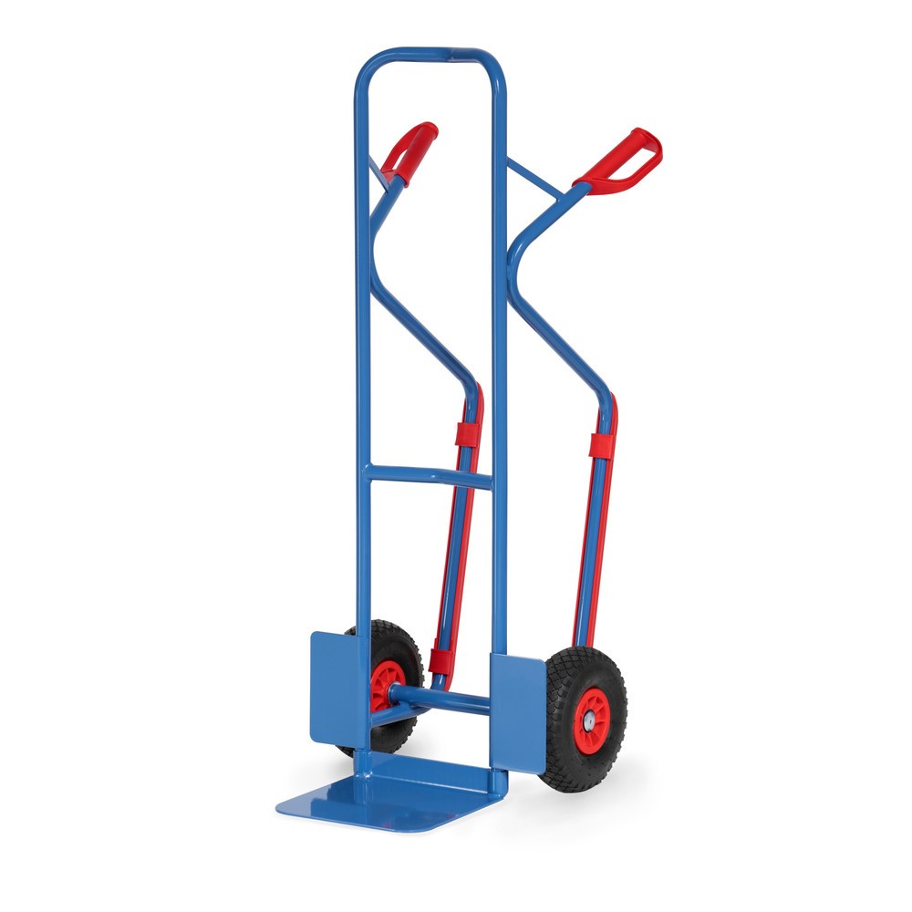 Número de imagen del producto 1: Carretilla apiladora fetra®, capacidad de carga 300 kg, pala An x Fo 320 x 250 mm, con conteras y bandajes de PU, azul brillante