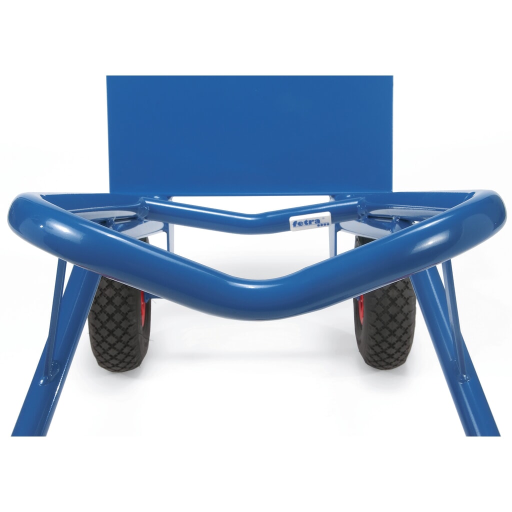 Número de imagen del producto 3: Carretilla apiladora fetra®, capacidad de carga 300 kg, pala An x Fo 320 x 250 mm, con conteras y bandajes de aire, azul brillante