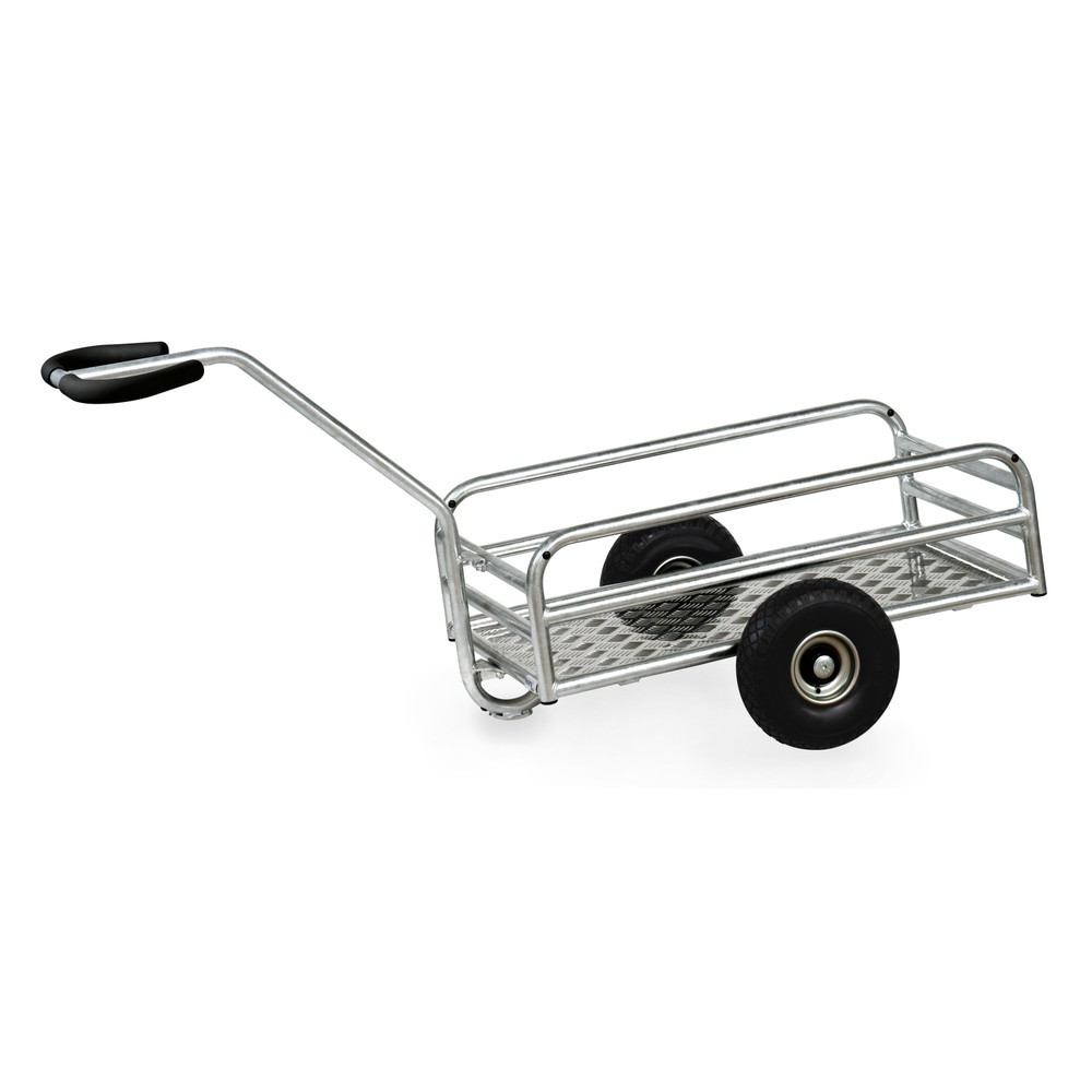 Imagen del producto: carro manual exterior fetra®, 1 eje, capacidad de carga 200 kg, superficie de carga 795 x 445 mm de ancho x 795 mm x 445 mm, neumáticos PU