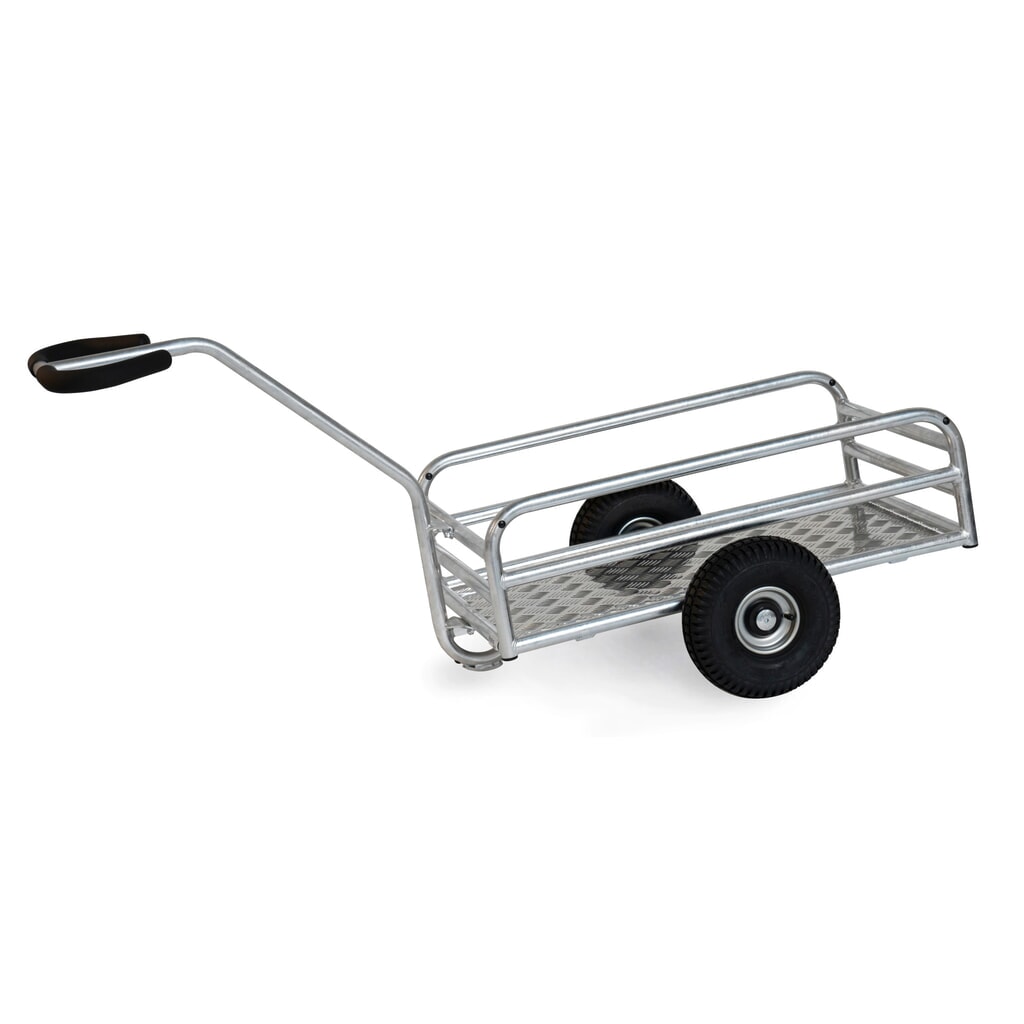 carro manual exterior fetra®, 1 eje, capacidad de carga 200 kg, superficie de carga 795 x 445 mm de ancho x 795 mm x 445 mm, neumáticos Imagen del producto: carro manual exterior fetra®, 1 eje, capacidad de carga 200 kg, superficie de carga 795 x 445 mm de ancho x 795 mm x 445 mm, neumáticos