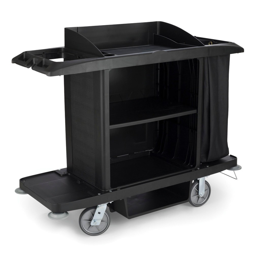 Imagen del producto: Carro para hoteles Rubbermaid®, negro, 1.270 x 559 x 1.524 mm (alto x ancho x fondo)