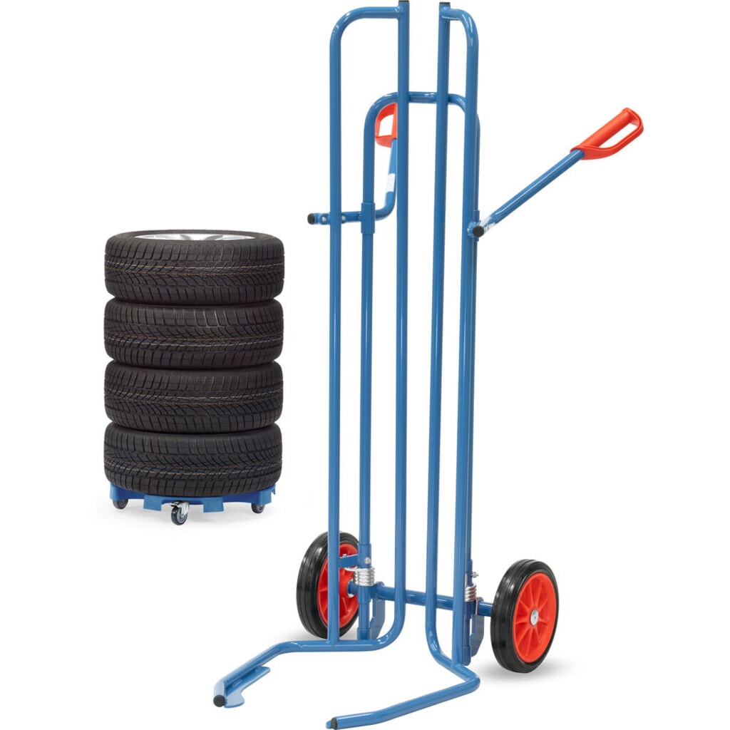Número de imagen del producto 4: Carro para ruedas de acero fetra®, capacidad de carga 200 kg, para 8 ruedas, bandajes de goma maciza
