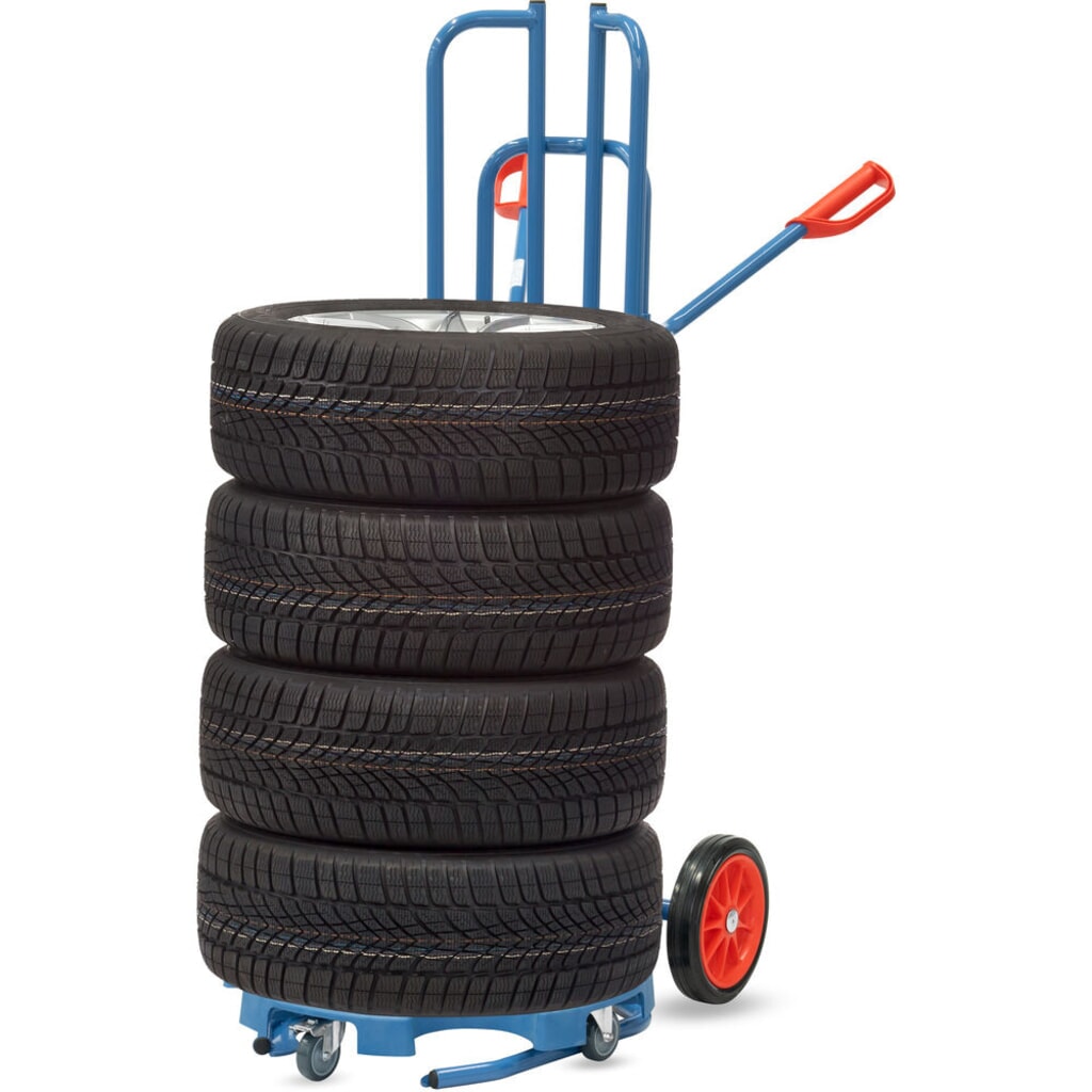 Número de imagen del producto 6: Carro para ruedas de acero fetra®, capacidad de carga 200 kg, para 8 ruedas, bandajes de goma maciza