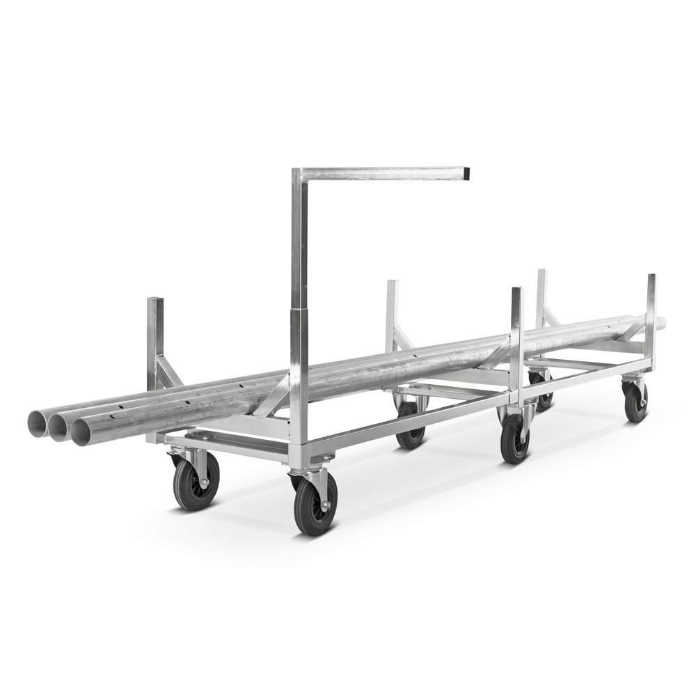Número de imagen del producto 2: Carro para transportar materiales largos, galvanizado, capacidad de carga: 800 kg, Al x An x P: 700 x 608 x 2.800 mm