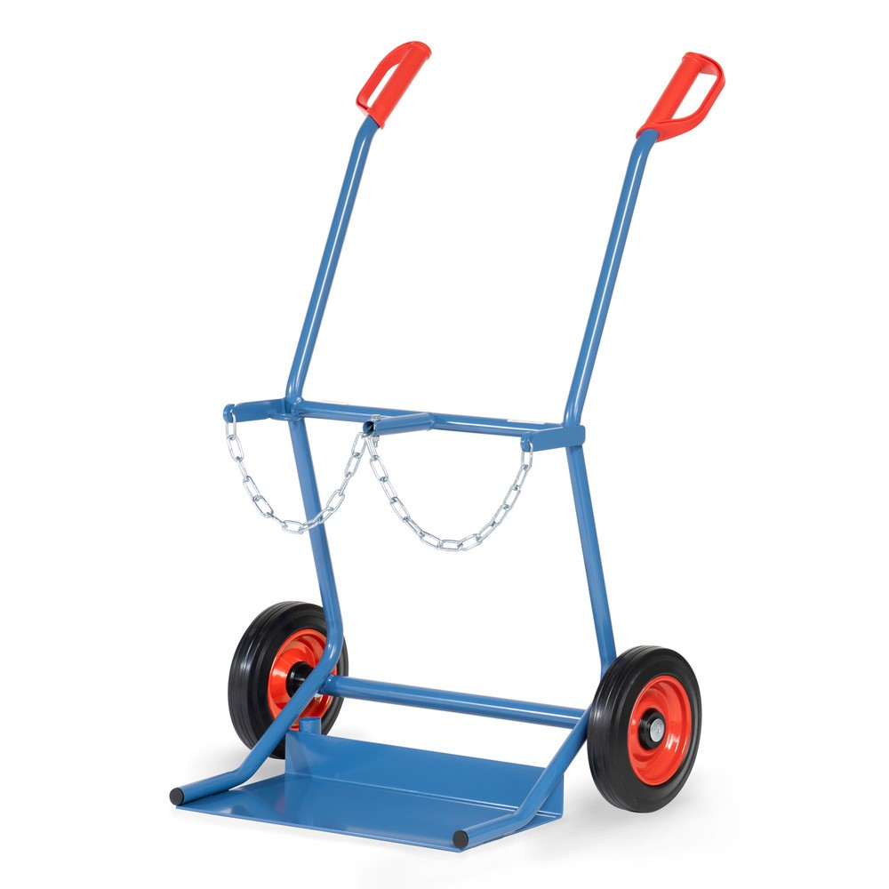 Imagen del producto: carro|plataforma para botella de acero fetra®, para 2 botellas de acero de 20 litros, bandajes de goma maciza