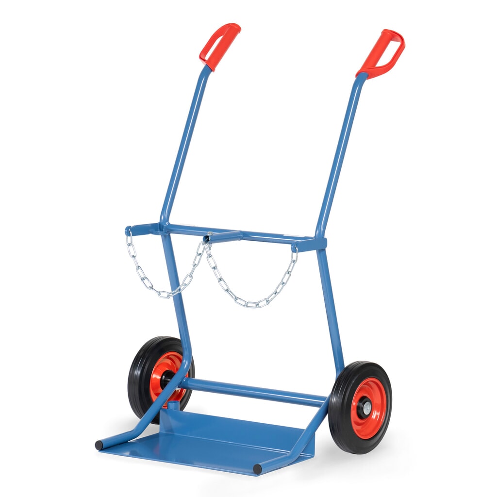 carro|plataforma para botella de acero fetra®, para 2 botellas de acero de 20 litros, bandajes de goma maciza Imagen del producto: carro|plataforma para botella de acero fetra®, para 2 botellas de acero de 20 litros, bandajes de goma maciza