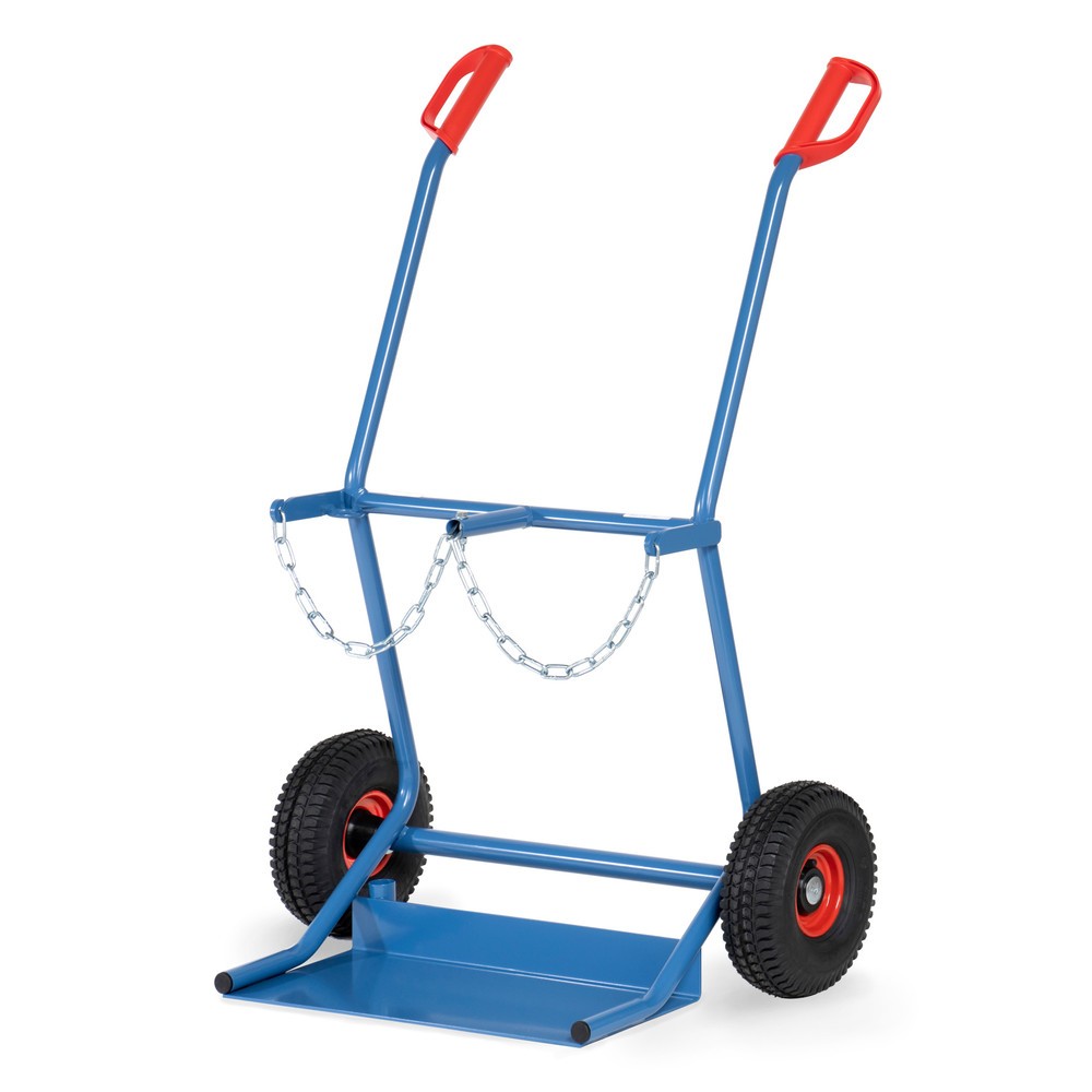 Imagen del producto: carro|plataforma para botella de acero fetra®, para 2 botellas de acero de 20 litros, bandajes de aire