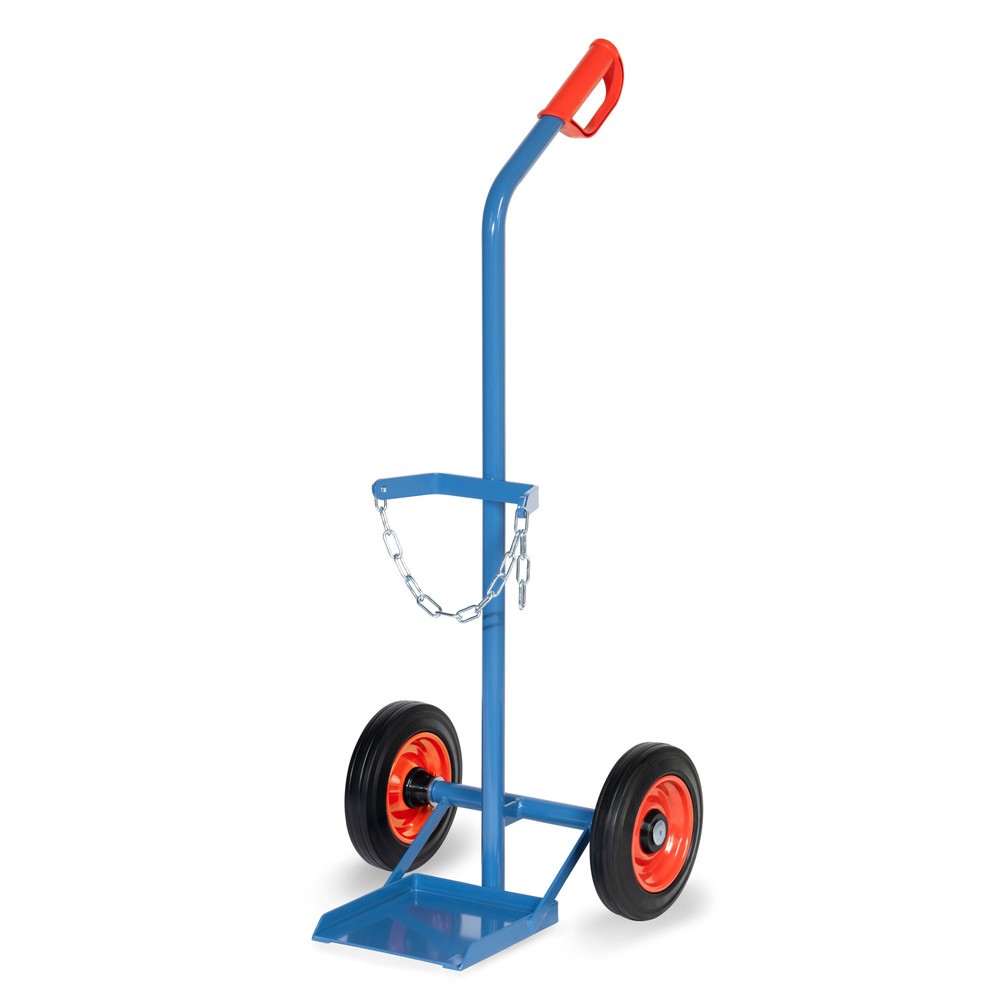 Imagen del producto: carro|plataforma para botellas de acero fetra®, para 1 botella de acero de 20-50 litros, bandajes de goma maciza