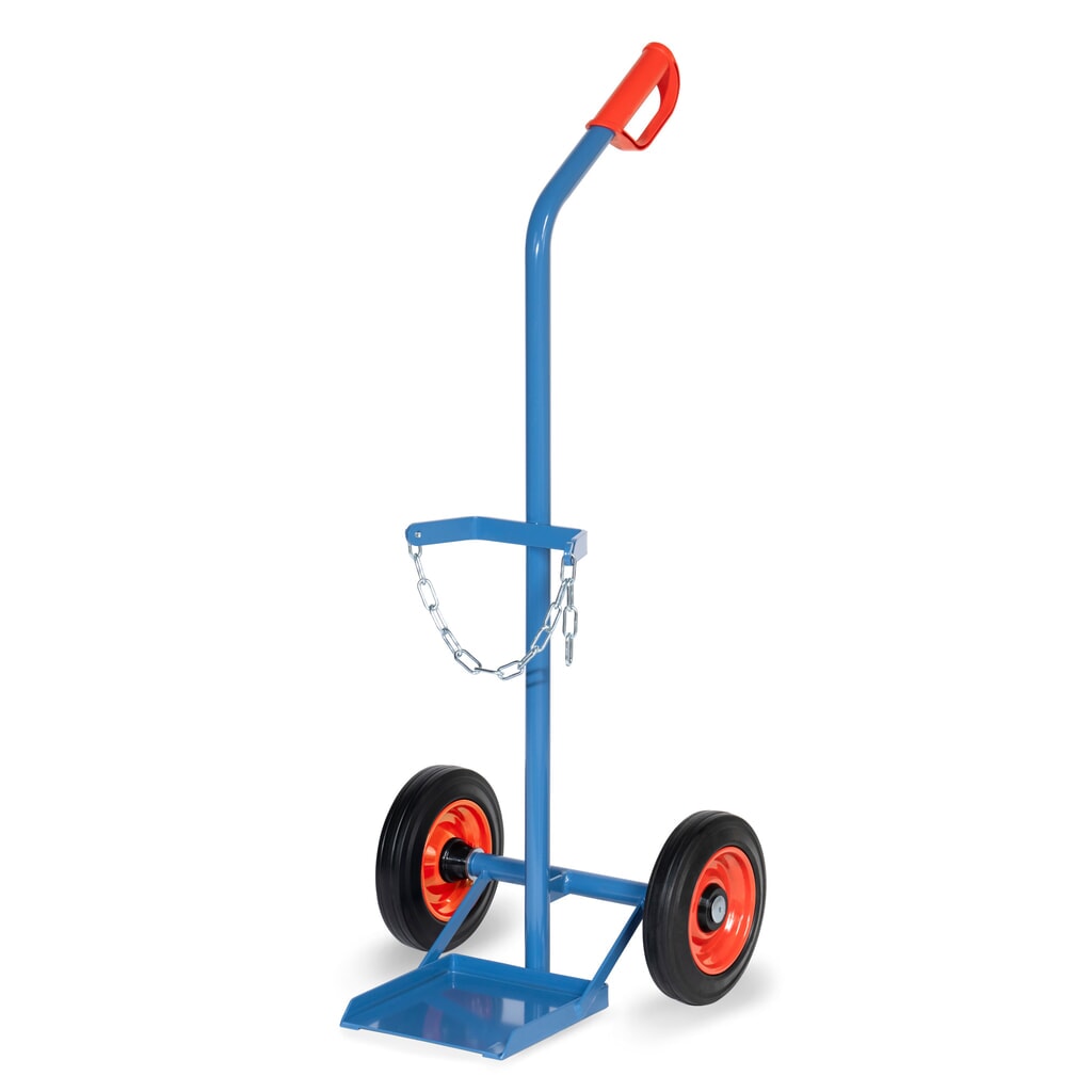 Imagen del producto: carro|plataforma para botellas de acero fetra®, para 1 botella de acero de 20-50 litros, bandajes de goma maciza