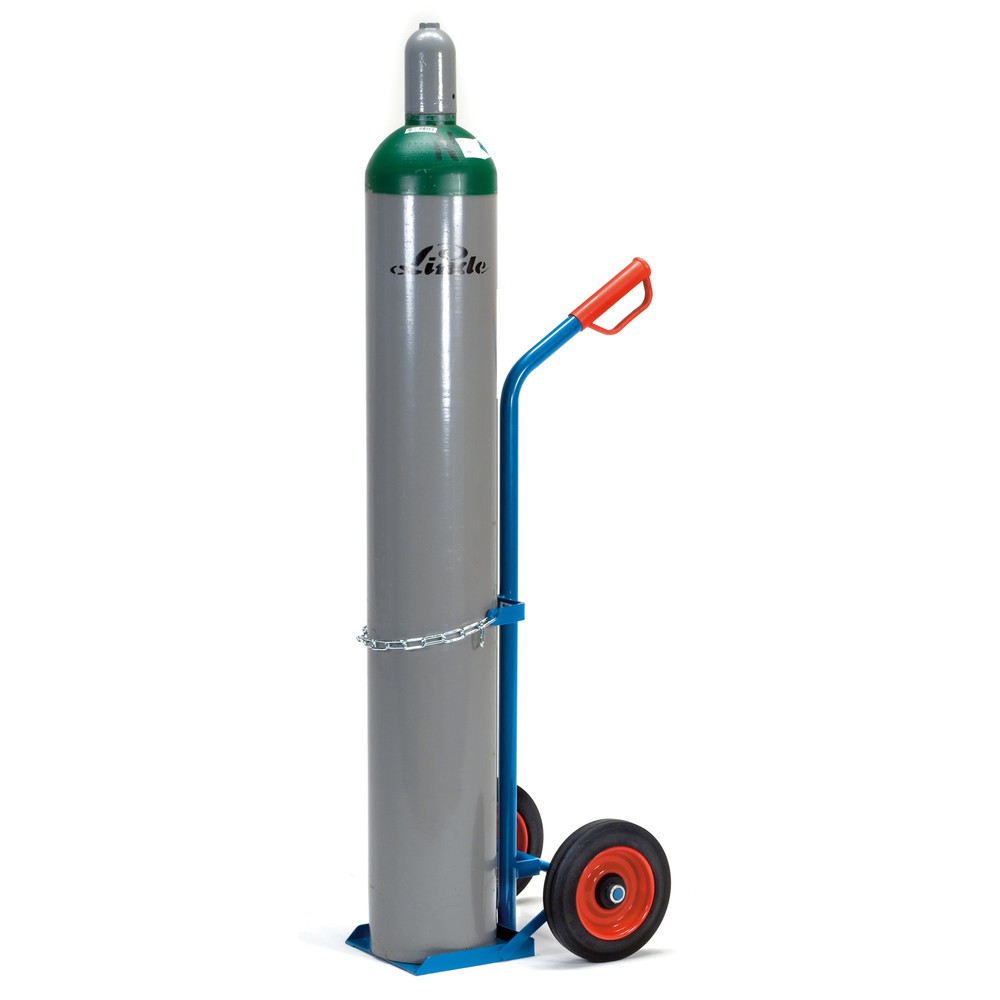 Número de imagen del producto 2: carro|plataforma para botellas de acero fetra®, para 1 botella de acero de 20-50 litros, bandajes de goma maciza