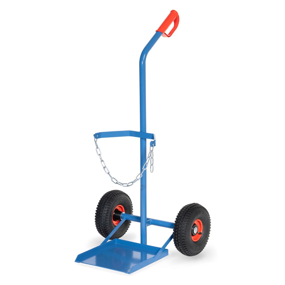 Imagen del producto: carro|plataforma para botellas de acero fetra®, para 1 botella de acero de 33 litros, bandajes de aire