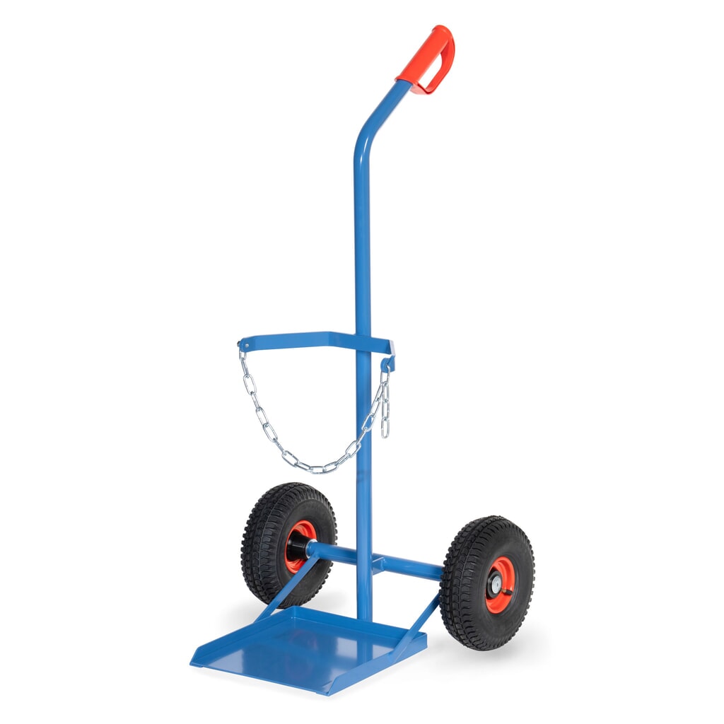 Imagen del producto: carro|plataforma para botellas de acero fetra®, para 1 botella de acero de 33 litros, bandajes de aire