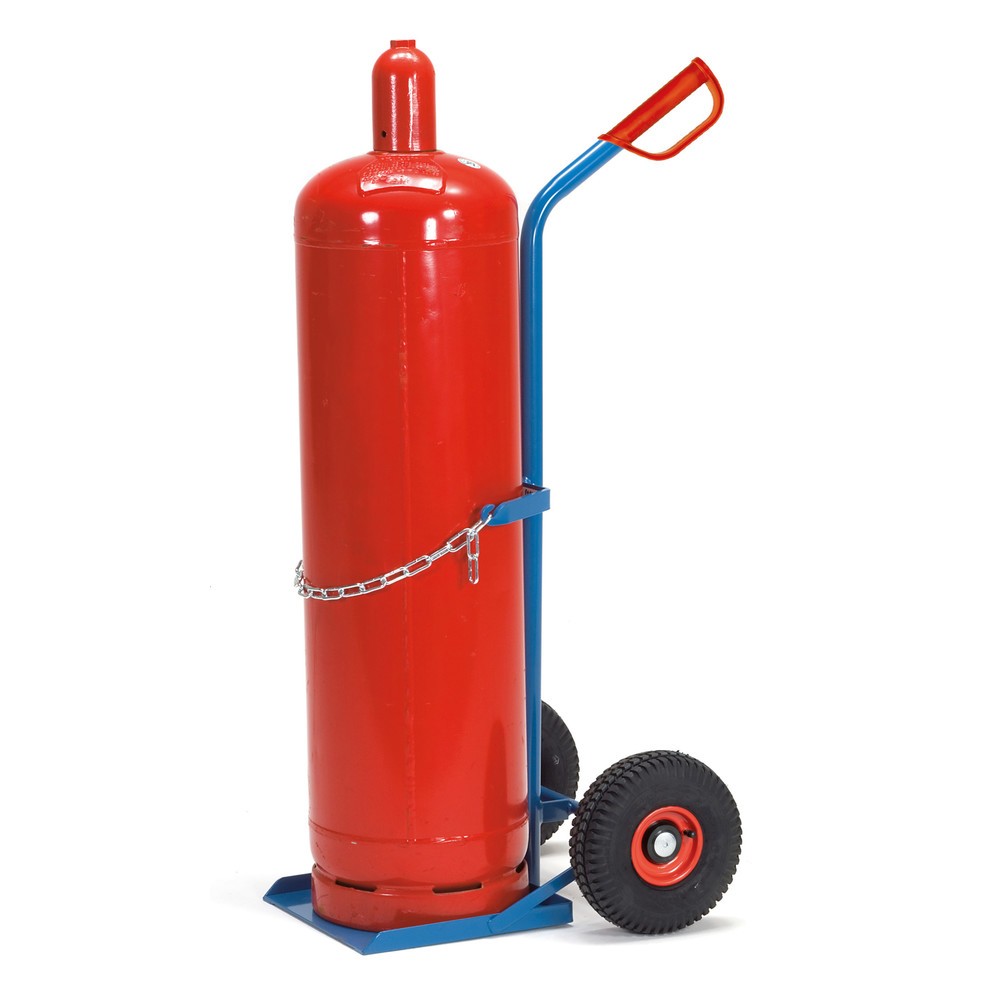 Número de imagen del producto 2: carro|plataforma para botellas de acero fetra®, para 1 botella de acero de 33 litros, bandajes de aire