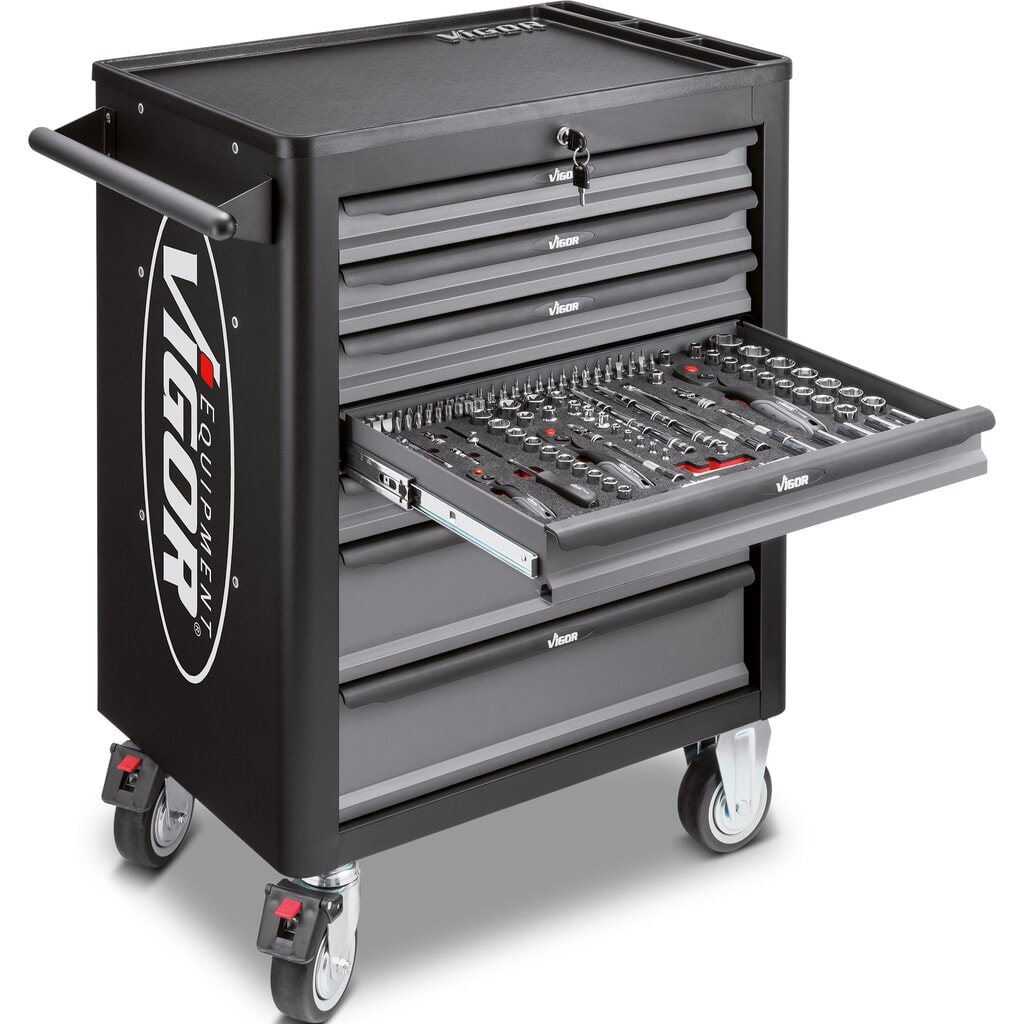 Imagen del producto: carro|plataforma de herramientas VIGOR® 1000, 7 cajones, vacío